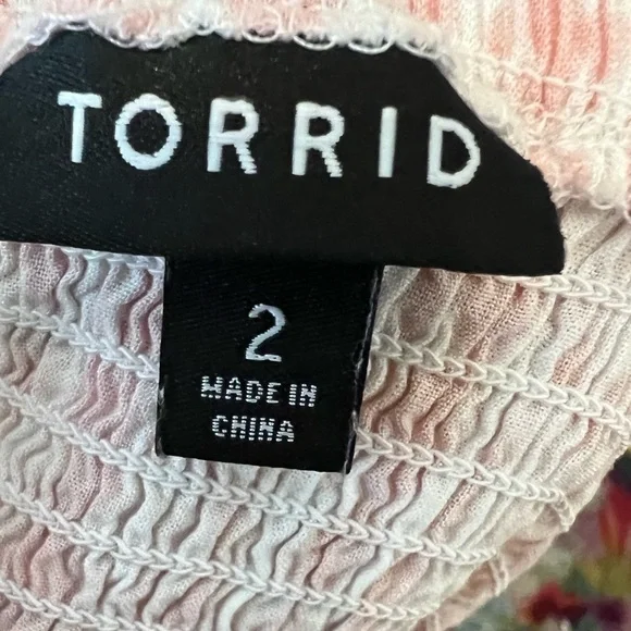 Pink & White Tie Dye Off Shoulder Dress - Picture 8 of 8